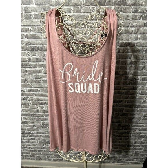 Light Pink Bride Squad Strappy Tank - Picture 2 of 3